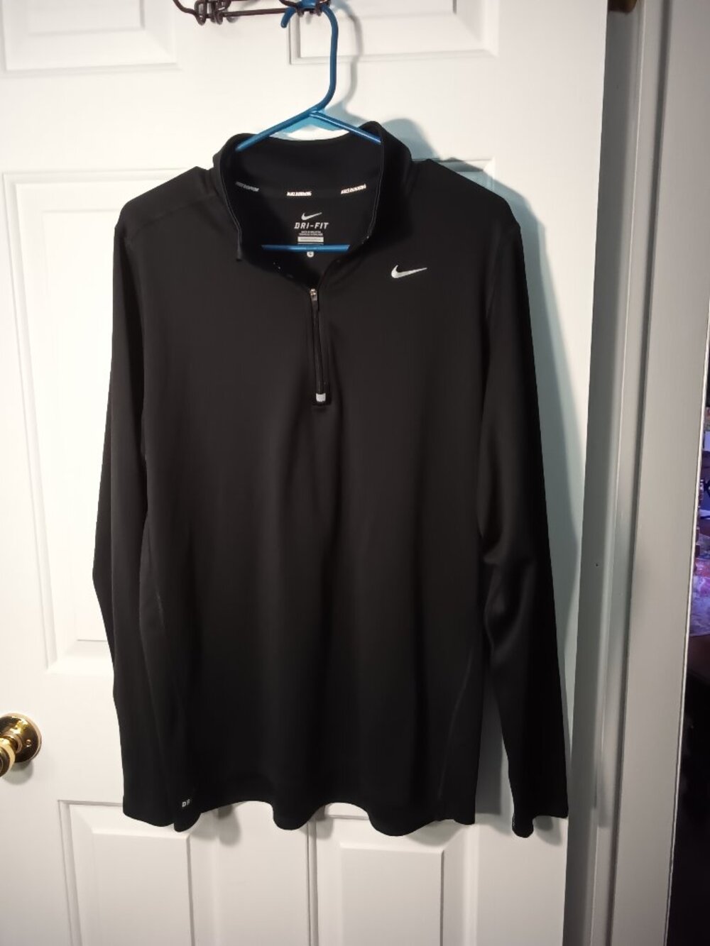 Nike Dri-FIT Black Long Sleeve Quarter-Zip Top